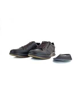 Zapato piel Corson cremallera impermeable de Baerchi para hombre marron