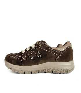 Zapato deportivo piel marron de Laura Azaña para mujer