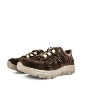 Zapatos deportivo piel marron de Laura Azaña para mujer