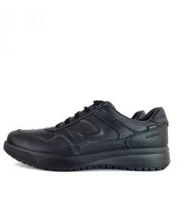 Zapatos sport hombre Grisport en color negro, vista lateral.