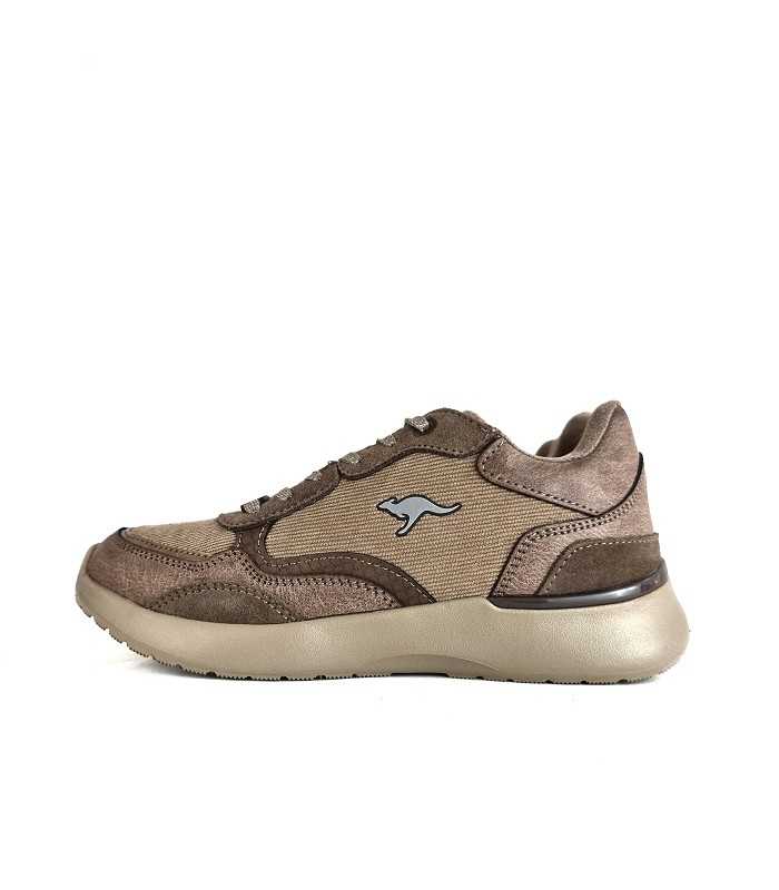 Vista lateral zapatillas Kangaroos beige