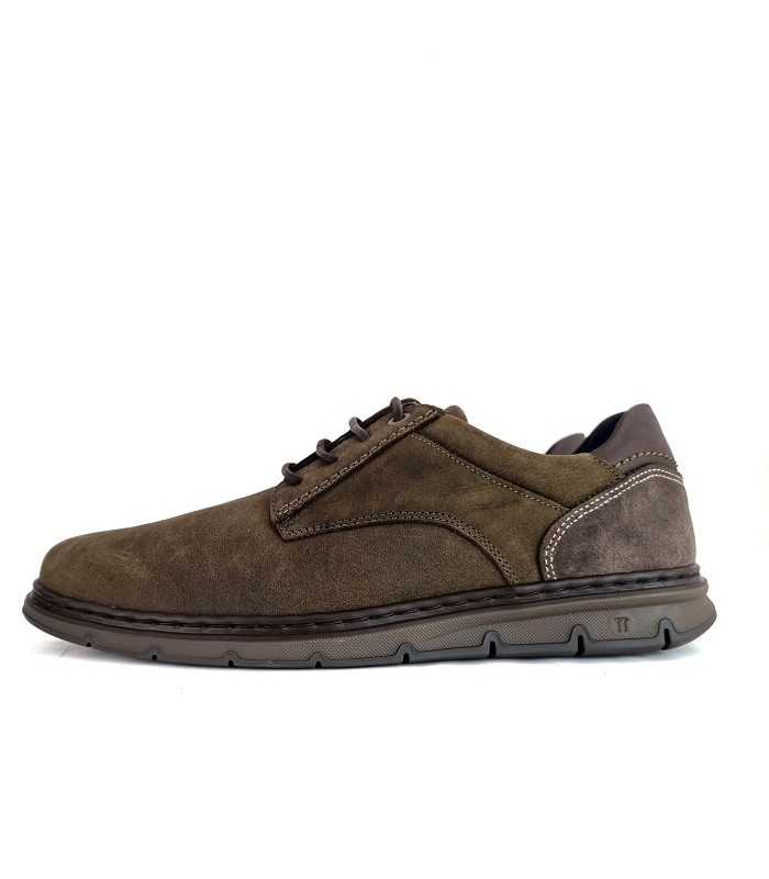 Zapato hombre cordones beige verdoso de Notton