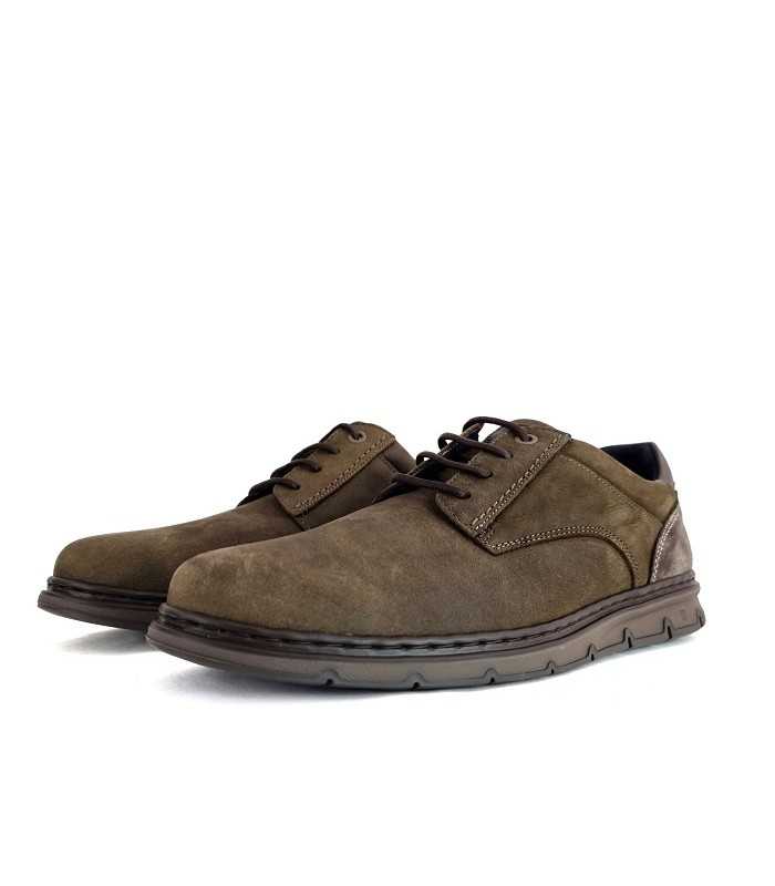Zapatos hombre cordones beige verdoso de Notton