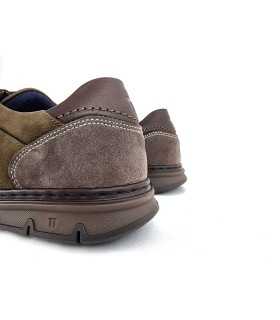 Zapato hombre cordones beige verdoso de Notton