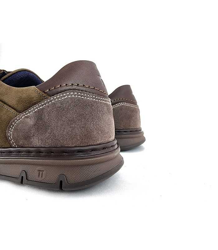 Zapato hombre cordones beige verdoso de Notton