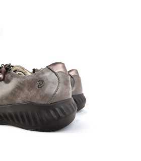 Vista trasera de Zapato mujer Ani Leyland color topo