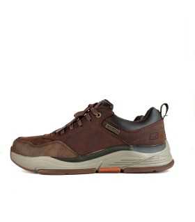 Zapatilla Benago marrón waterproof Skechers Relax Fit perfil