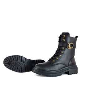 Botin piel negro mujer 160891 biker de Carmela, vista de la suela antideslizante