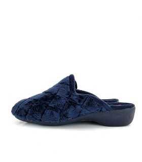 Zapatilla casa mujer Rombos azul de Gema García