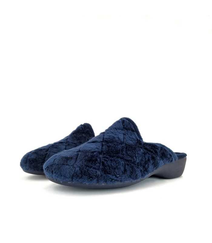 Zapatilla casa mujer Rombos azul de Gema García