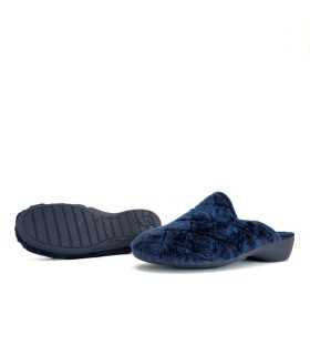 Zapatilla casa mujer Rombos azul de Gema García