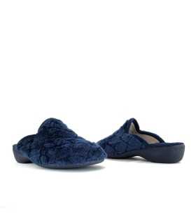 Zapatilla casa mujer Rombos azul de Gema García