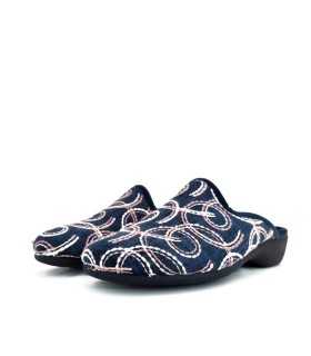 Zapatillas casa mujer Camila azul de Garrido Muro