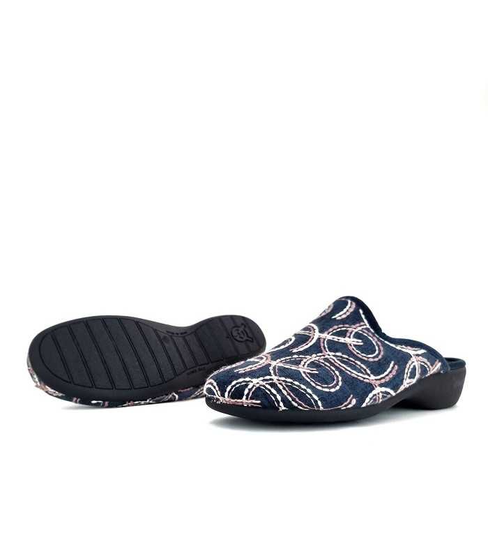 Zapatillas casa mujer Camila azul de Garrido Muro
