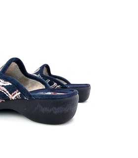 Zapatilla casa mujer Camila azul de Garrido Muro