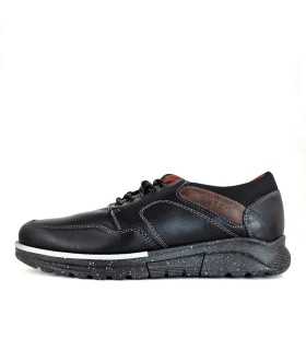 Zapato cordones hombre negro de Clayan, vista perfil