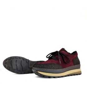 Foto suela zapato Kitty Comfort antideslizante color burdeos