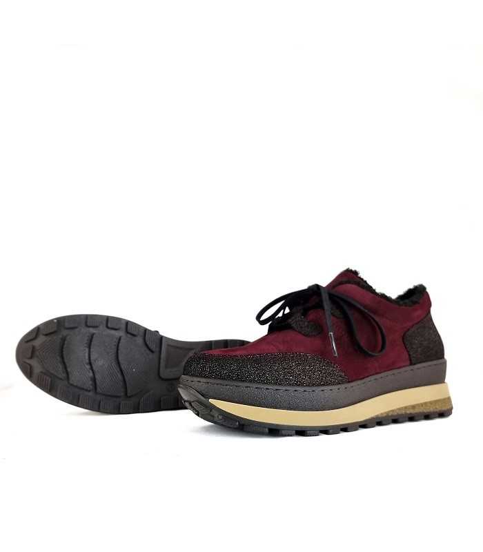 Foto suela zapato Kitty Comfort antideslizante color burdeos