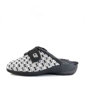 Zapatillas casa mujer tonos grises cuña de Cabrera