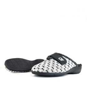 Zapatillas casa mujer tonos grises cuña de Cabrera
