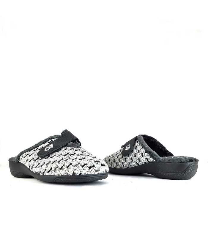 Zapatillas casa mujer tonos grises cuña de Cabrera