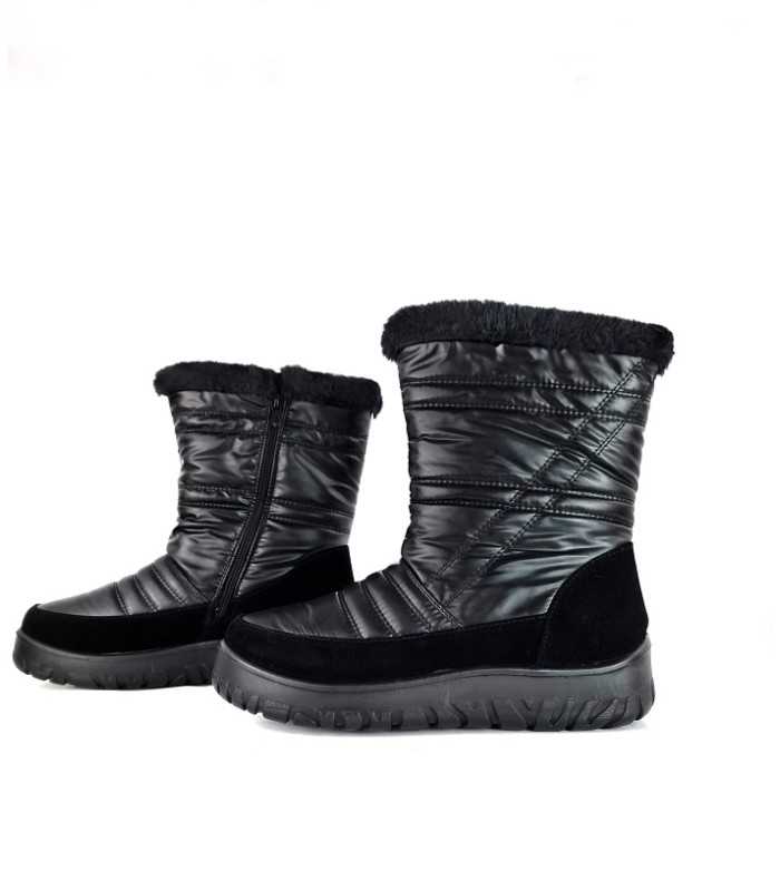 Botas mujer impermeable forro pelo ligera de Vicmart negra