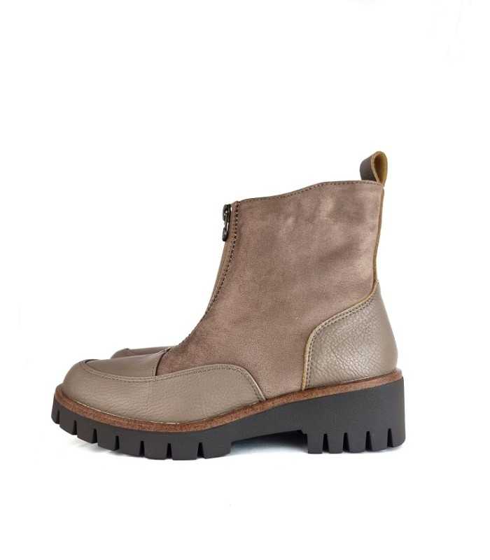 botines piel sport mujer beige