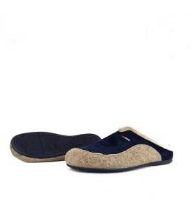 Piso de goma antideslizante de las zapatillas casa hombre de invierno