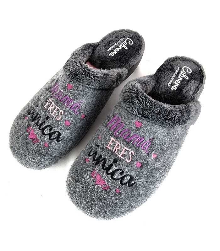 Zapatillas de casa para mujer Mamá eres única de Cabrera
