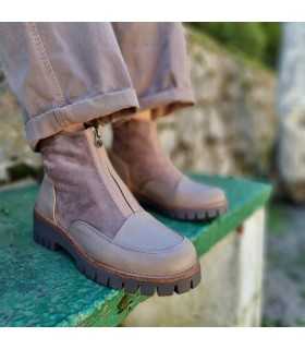 Botin piel sport mujer cremallera frontal de Treintas