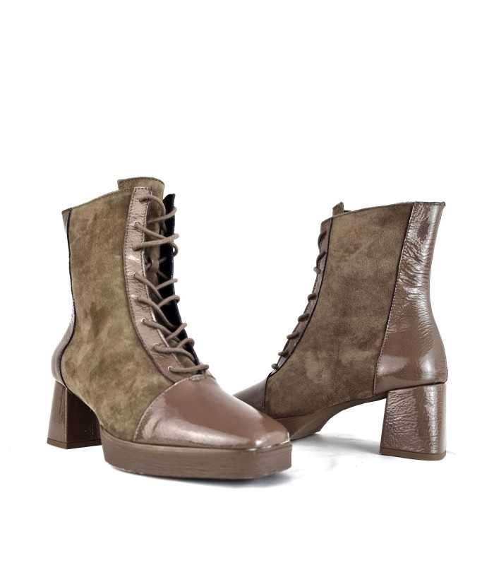 Botin mujer tacón medio beige de DChicas con plantilla de gel
