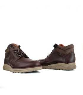 Botas piel marron hombre cordones de Clayan