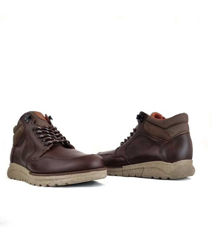 Botas piel marron hombre cordones de Clayan