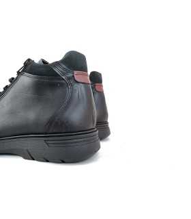 Botas piel negra impermeable hombre