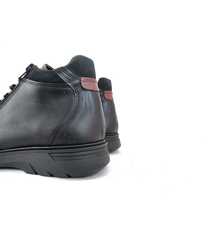 Botas piel negra impermeable hombre