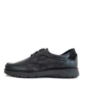 Zapatos hombre piel negra cordones de Sherlock, perfil