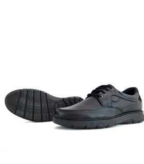 Zapato hombre piel negra cordones de Sherlock, vista de la suela