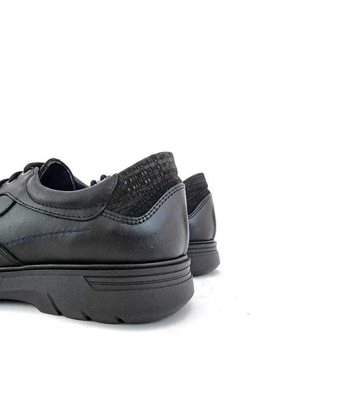Zapato hombre piel negra cordones de Sherlock, vista trasera