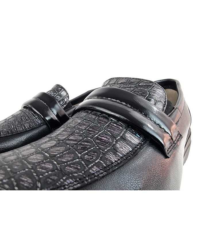 vista superior de mocasín cuña con plantilla extraíble de gel