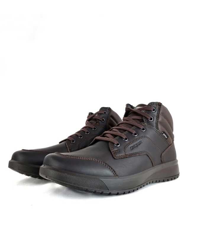 Vista de medio perfil de la bota Grisport con membrana Gritex marron