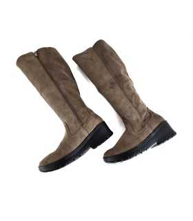 Bota ancho especial de antelina de Mysoft  beige