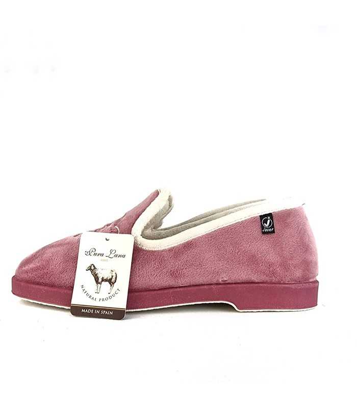 Zapatillas casa cerrada para mujer rosa forro lana de Javer