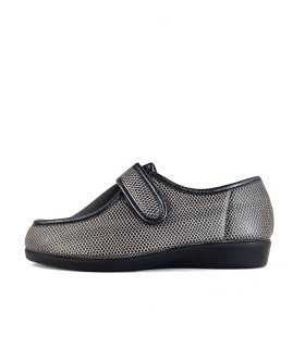 Zapatilla casa ancho especial licra gris del Docotr Cutillas para mujer