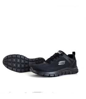 suela flexible tracción deportiva skechers hombre negra