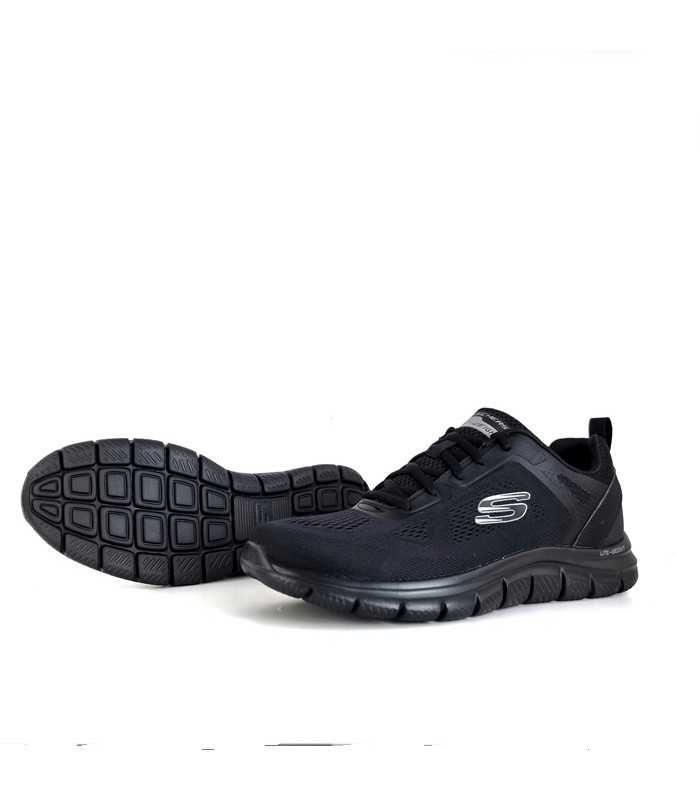 suela flexible tracción deportiva skechers hombre negra