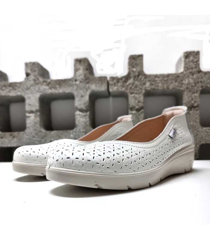 zapatos blanco mujer piel Laura Azaña cómodo plantilla extraíble