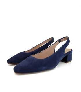 Zapatos mujer piel azul destalonados de Mimao