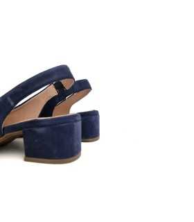 tacon de zapatos destalonados azules de Mimao para mujer