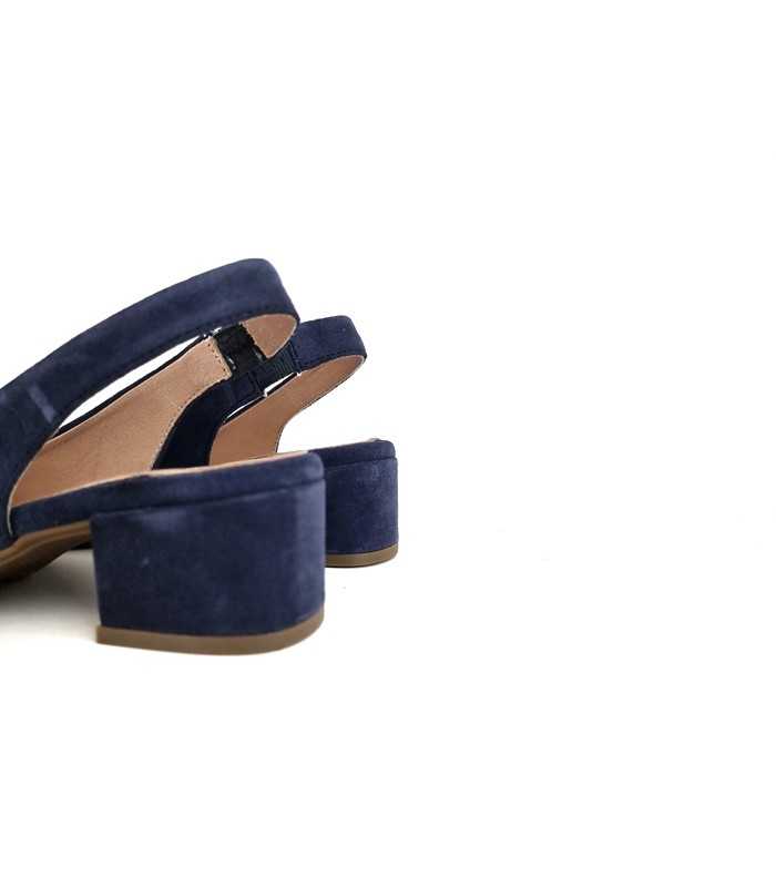 tacon de zapatos destalonados azules de Mimao para mujer