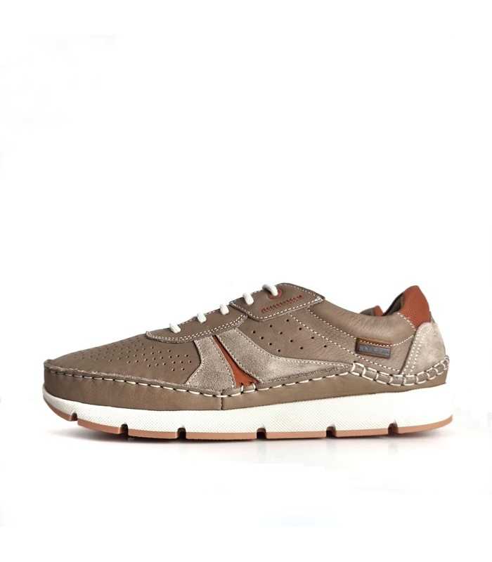 Baerchi zapato hombre piel beige Virgo cordones verano